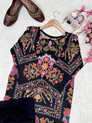 Black magic cotton kurti palazzo co-ord set 3