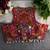 Red navratri special kutchi work blouse