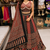 Red Ajrakh Navratri Chaniya Choli Set with Mirror & Kodi Work