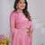 Baby Pink Pure Kanjeevaram Silk Blend Rose Floral Woven Zari Design Saree With Stitched Blouse  