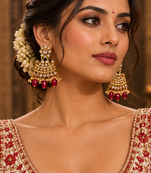 Antique Gold Polki Earrings