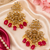 Antique red dangler polki earrings