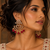 Antique red dangler polki earrings