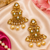 Antique pearl polki kundan earrings