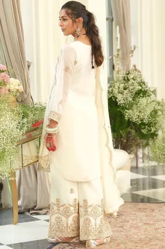Women Ethnic Motifs Embroidered Regular Gotta Patti Kurta with Palazzos & With Dupatta