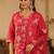 Women Floral Embroidered Regular Sequinned Straight Kurta with Trousers & Dupatta
