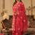 Women Floral Embroidered Regular Sequinned Straight Kurta with Trousers & Dupatta