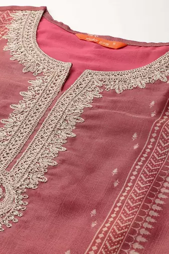 Ethnic Motifs Embroidered Kurta with Trousers & With Dupatta