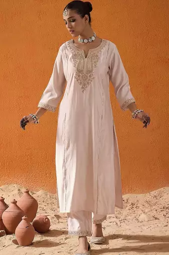 Women Ethnic Motifs Embroidered Regular Kurta With Trousers & Dupatta