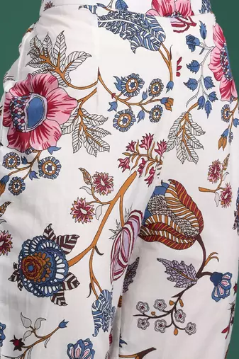 Floral Printed Regular Pure Cotton Kurta with Trousers