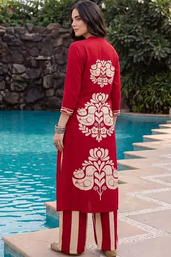 Women Ethnic Motifs Printed Regular Kurta with Palazzos