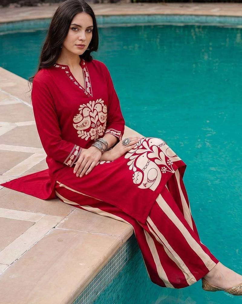 Women Ethnic Motifs Printed Regular Kurta with Palazzos