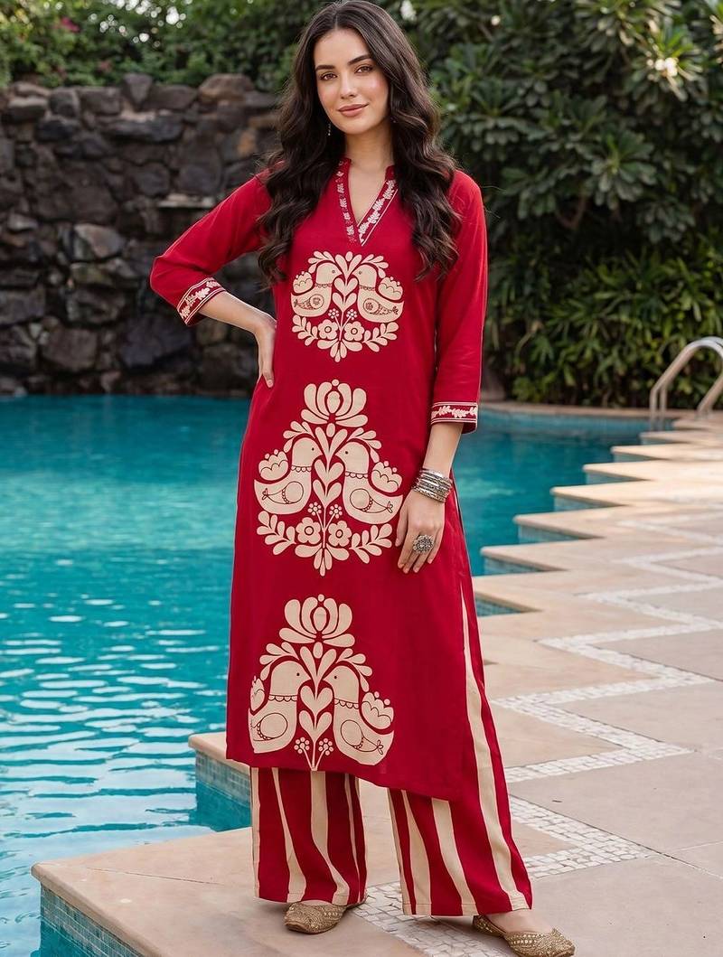 Women Ethnic Motifs Printed Regular Kurta with Palazzos