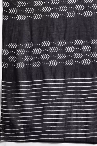 Geometric Printed Empire Thread Work Pure Cotton Kurta with Trousers & Dupatta