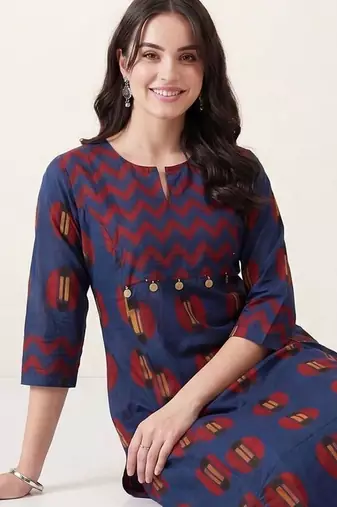Women Printed Regular Pure Cotton Kurta with Trousers