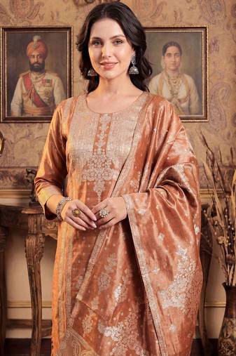 Women Ethnic Motifs Regular Kurta with Trousers & With Dupatta