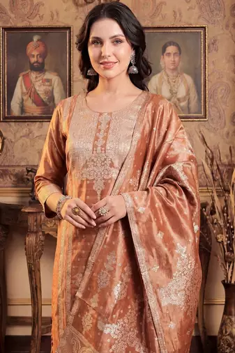 Women Ethnic Motifs Regular Kurta with Trousers & With Dupatta