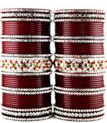acrylic plastic suhag panjubi chura maroon colour  size-2.4,2.6,2.8,2.10