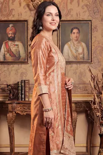Women Ethnic Motifs Regular Kurta with Trousers & With Dupatta