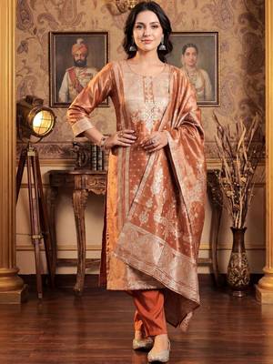 Women Ethnic Motifs Regular Kurta with Trousers & With Dupatta 5