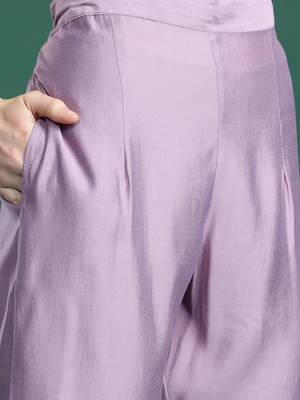 Floral Embroidered Thread Work Kurta with Trousers & With Dupatta 3