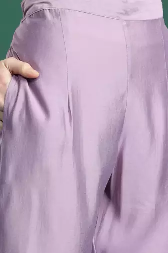 Floral Embroidered Thread Work Kurta with Trousers & With Dupatta