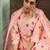 Floral Printed Round Neck Pure Cotton Anarkali Kurta With Trousers & Dupatta