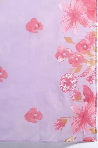 Floral Printed Regular Pure Cotton Kurta with Trousers & Dupatta