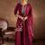 Ethnic Motifs Embroidered Sequinned Straight Kurta With Sharara And Dupatta