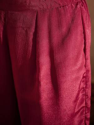 Ethnic Motifs Embroidered Sequinned Straight Kurta With Sharara And Dupatta 3