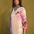 Floral Printed Beads And Stones Linen Kurta Wiith Trousers And Dupatta