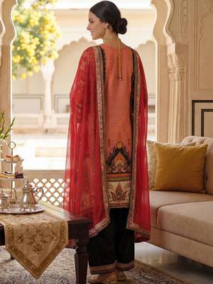 Women Ethnic Motifs Printed Regular Mirror Work Kurta with Palazzos & With Dupatta 6