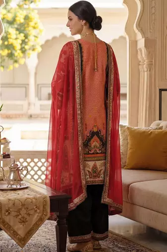 Women Ethnic Motifs Printed Regular Mirror Work Kurta with Palazzos & With Dupatta