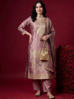 Women Ethnic Motifs Regular Kurta with Trousers & With Dupatta 1