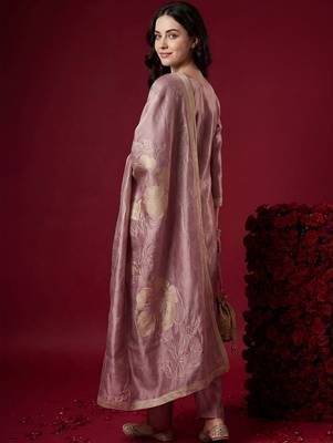 Women Ethnic Motifs Regular Kurta with Trousers & With Dupatta 6
