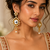Premium mirror kundan earrings