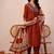Women Ethnic Motifs Yoke Design Empire Thread Work Pure Cotton Kurta with Trousers & With Dupatta