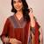 Women Ethnic Motifs Yoke Design Empire Thread Work Pure Cotton Kurta with Trousers & With Dupatta