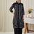 Geometric Printed Shirt Collar Straight Kurta With Trousers