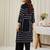 Geometric Printed Shirt Collar Straight Kurta With Trousers