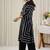 Geometric Printed Shirt Collar Straight Kurta With Trousers
