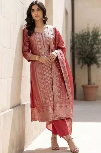 Women Regular Kurta with Trousers & With Dupatta