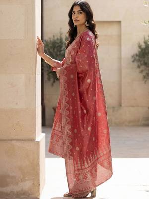 Women Regular Kurta with Trousers & With Dupatta 4