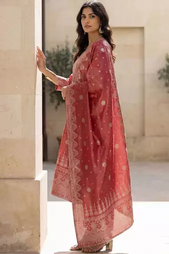 Women Regular Kurta with Trousers & With Dupatta