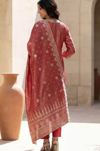 Women Regular Kurta with Trousers & With Dupatta