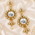 Premium mirror kundan earrings
