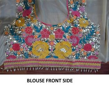 MULTICOLOR GEORGETTE SEQUINS & THREAD EMBROIDERED STITCHED LEHENGA CHOLI 8