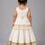 Off white cotton embroidered  mirror work kids lehenga choli