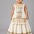 Off white cotton embroidered  mirror work kids lehenga choli