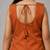Orange cotton embroidered  mirror work kids lehenga choli